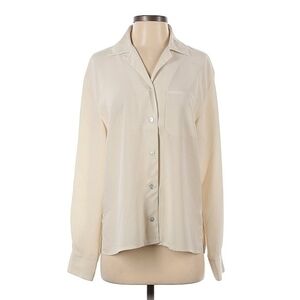 Verse Ivory Long Sleeve Button Down Blouse Size 6